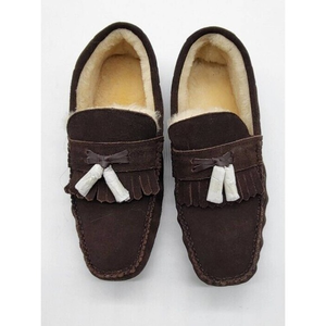 Lamo Sheepskin CM1741 Mens Edwin Driving Moccasin Slippers Chocolate #44 Size 11